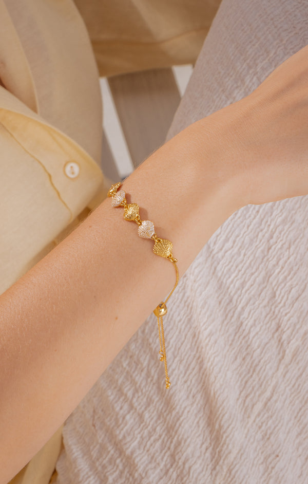 Pulsera Mini Conchas + Aretes