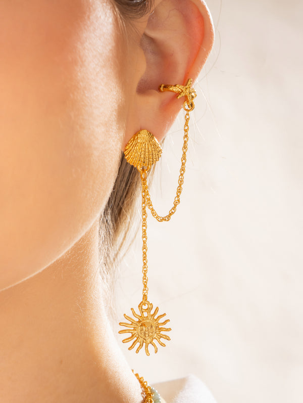Aretes Solitario Concha