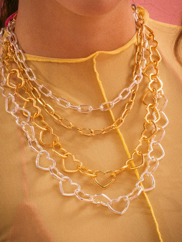 Collar Corazón + Aretes By Jose y Cami