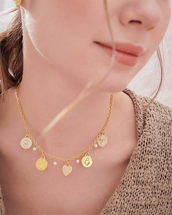 Collar Multicharms Religioso + Empaque Especial