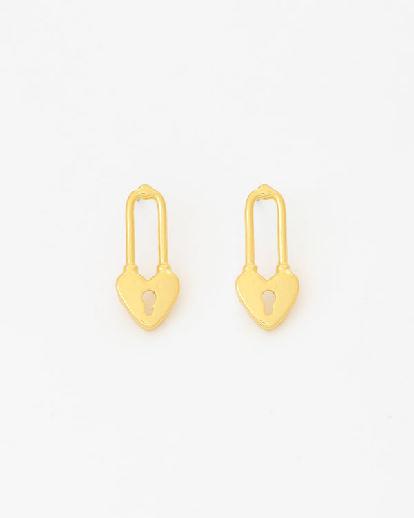Aretes Candado Corazón