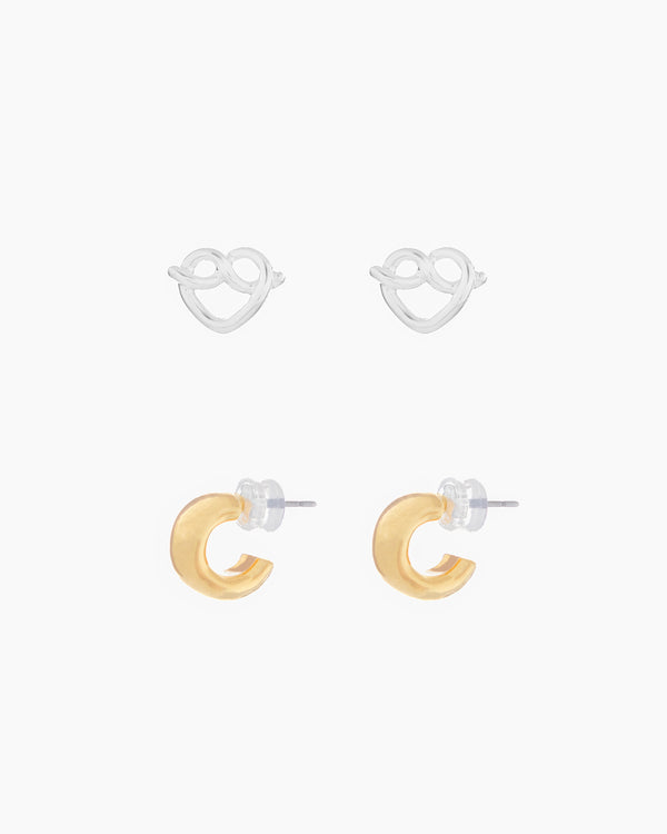 Set Aretes Corazón
