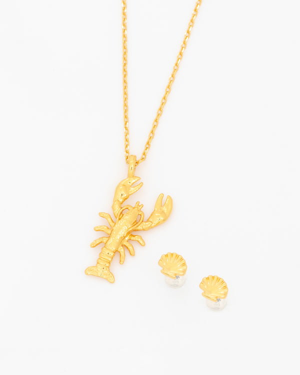 Collar Langosta + Aretes
