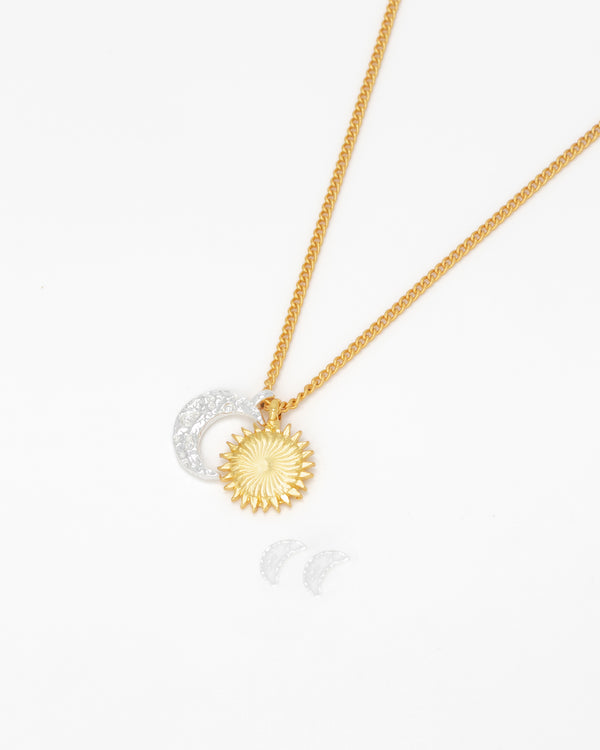 Collar Sol y Luna + Aretes