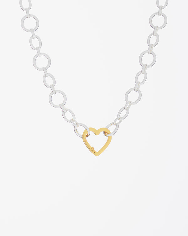 Collar Broche Corazón Silver/ Gold By Jose Y Cami