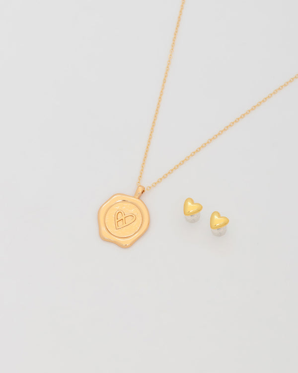 Collar Sello AVM + Aretes