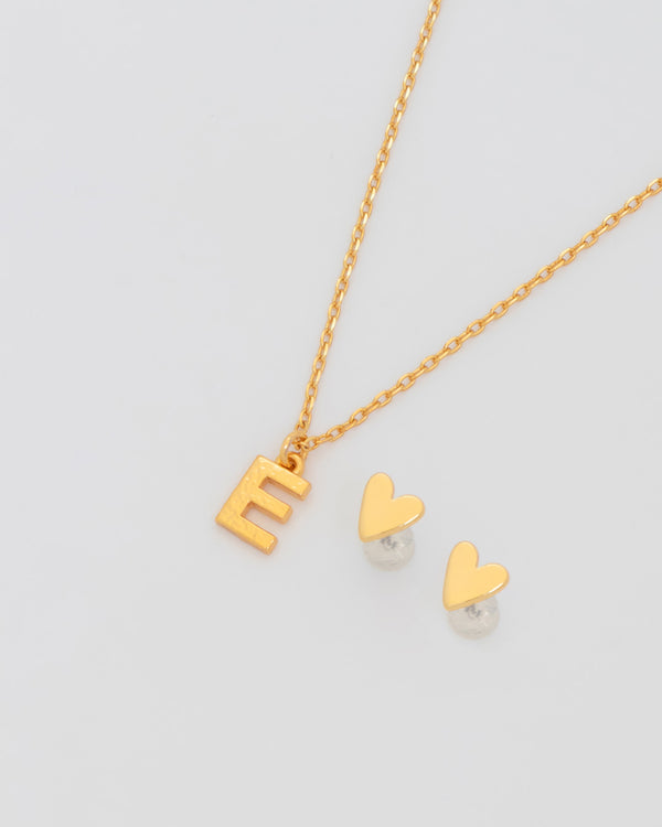 Collar Letra + Aretes