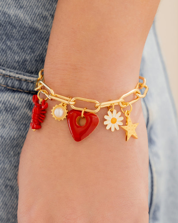Pulsera Corazón Fiesta + Aretes