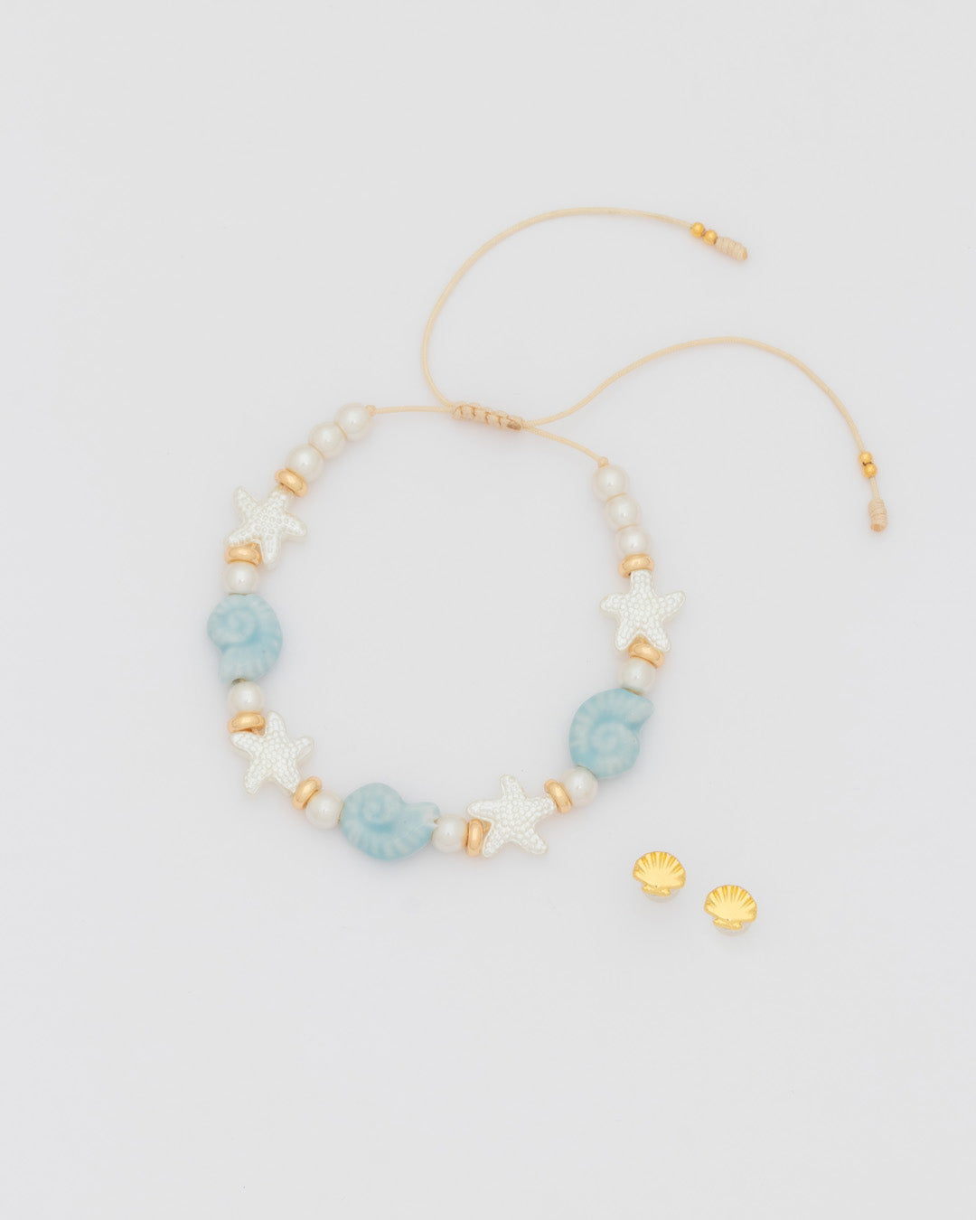 Tobillera Estrella Mar + Aretes
