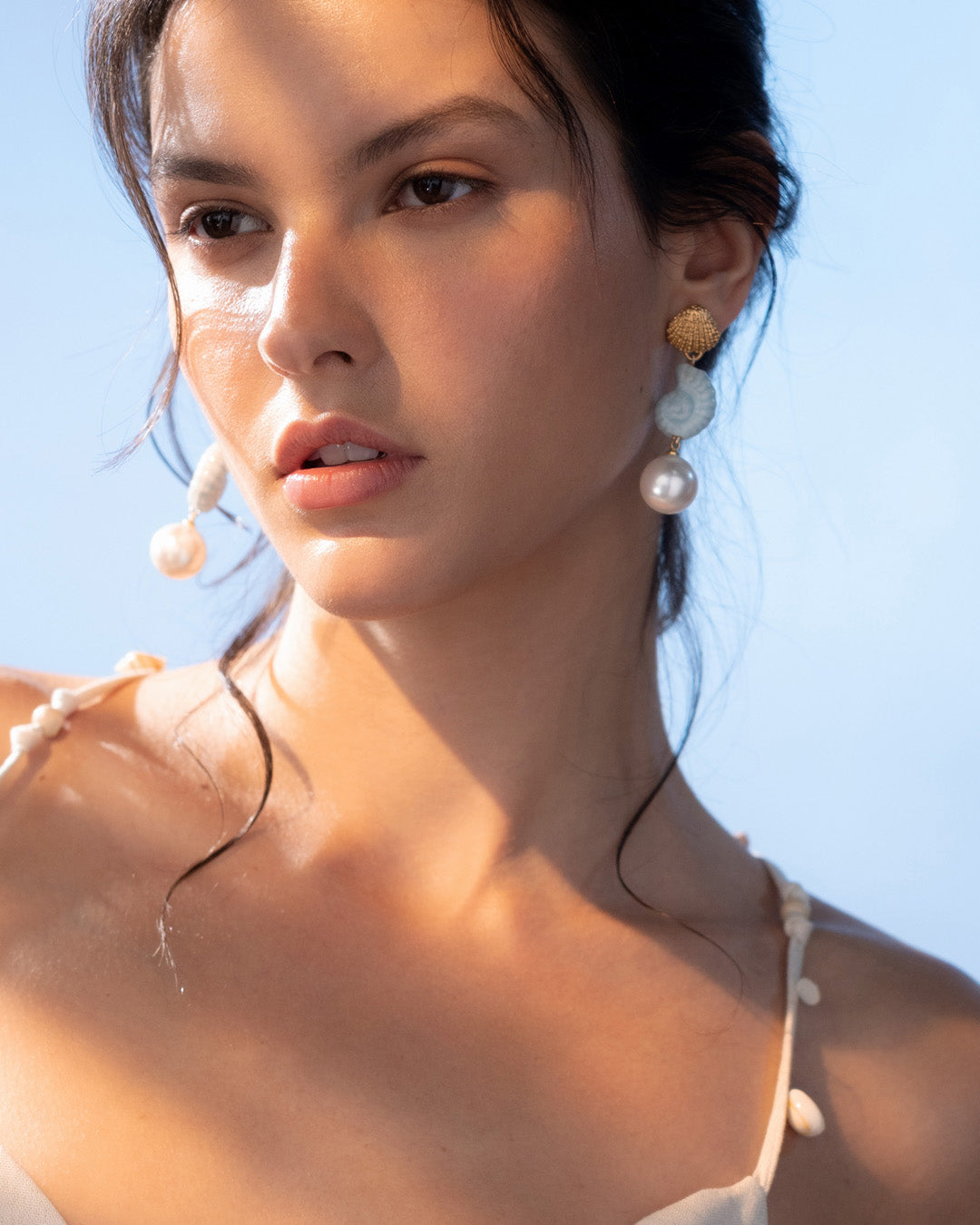 Aretes Caracol Perla