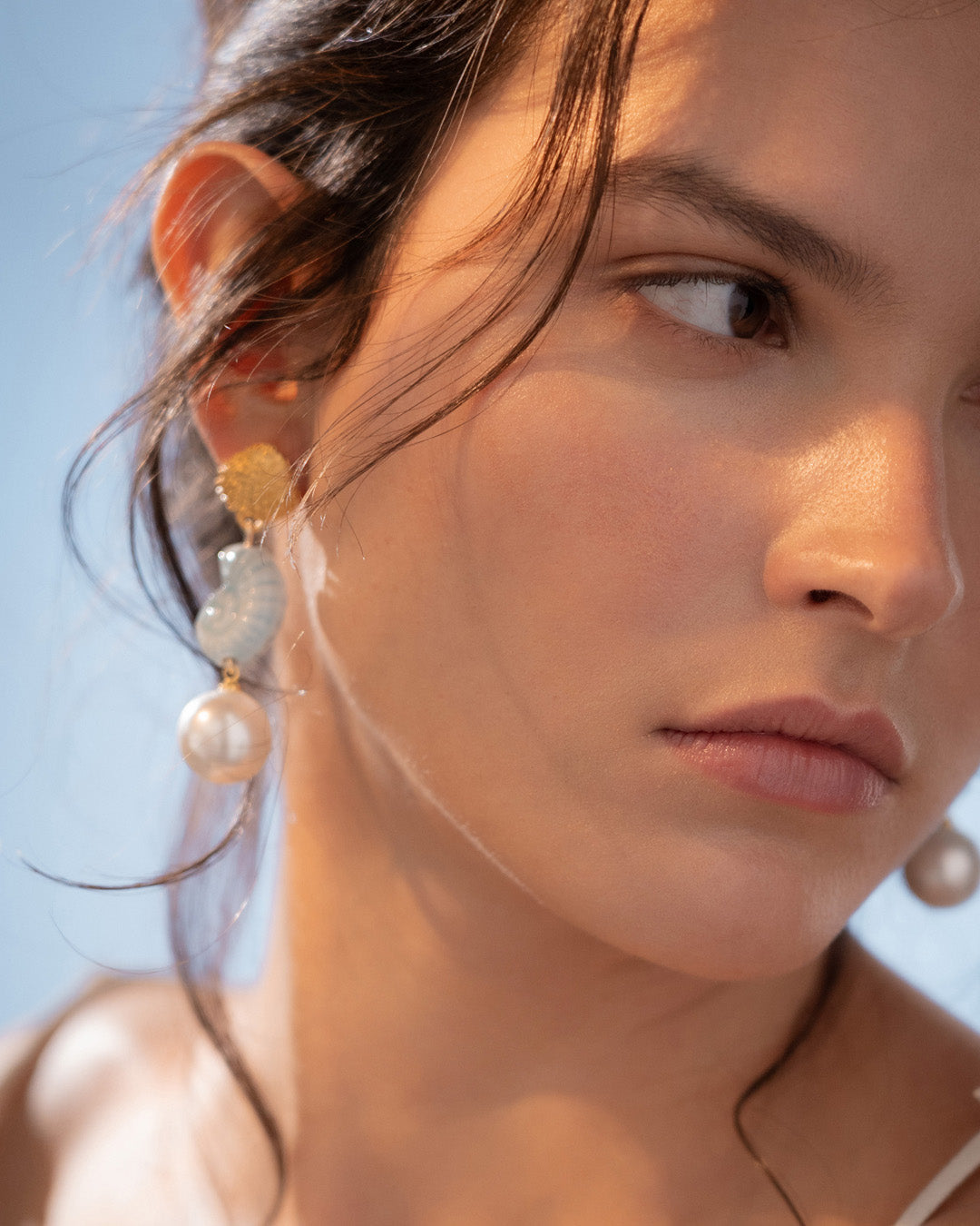 Aretes Caracol Perla