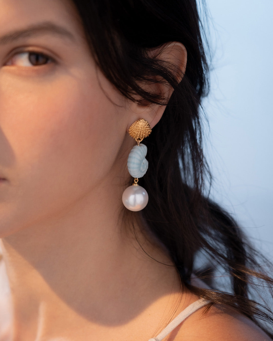 Aretes Caracol Perla