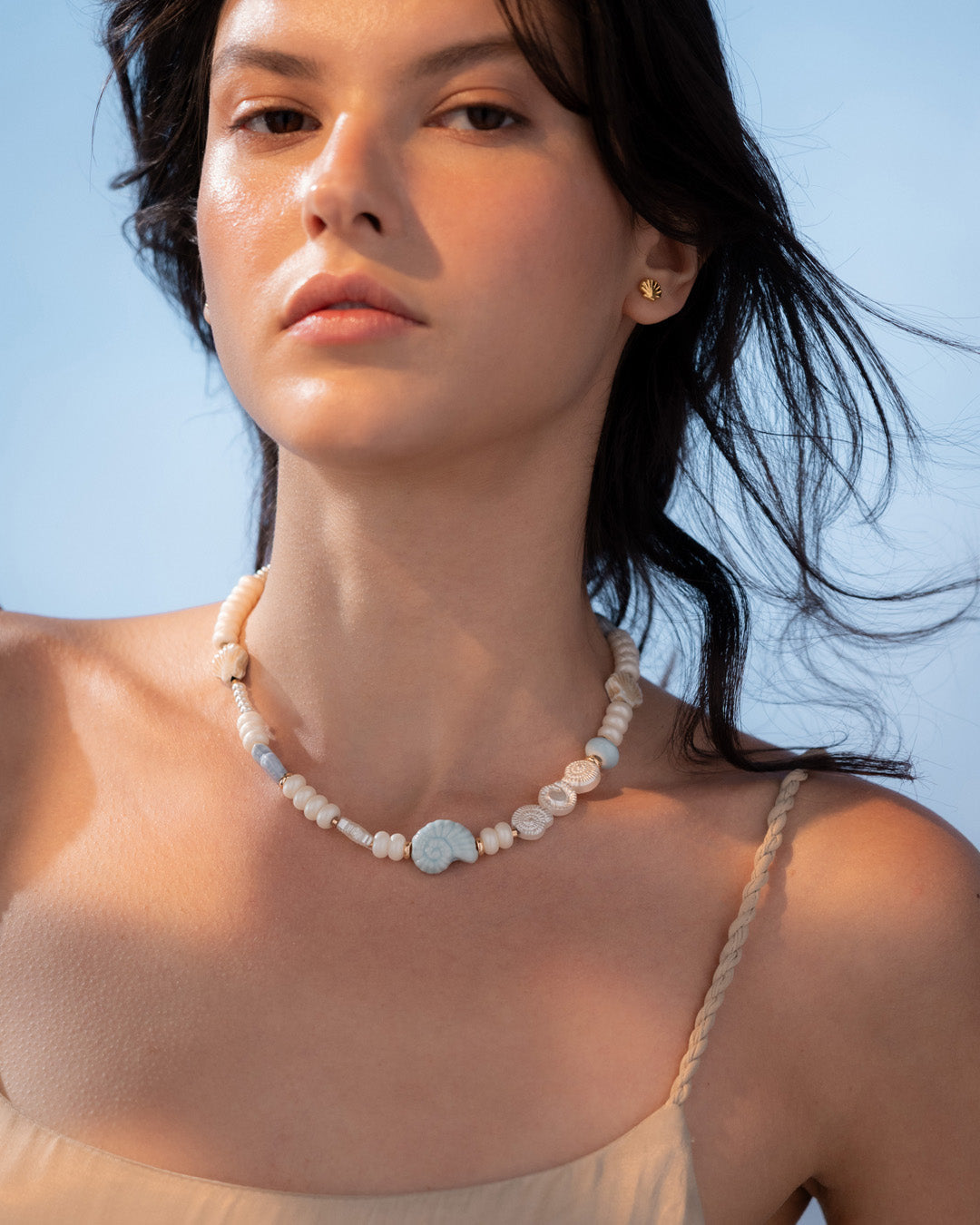 Collar Caracoles + Aretes