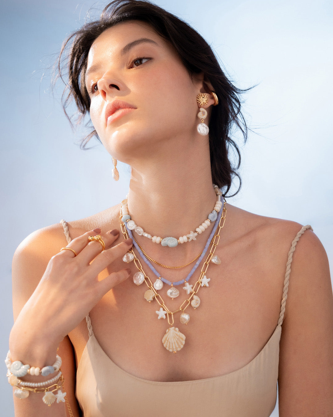 Collar 2 en 1 Mar + Aretes