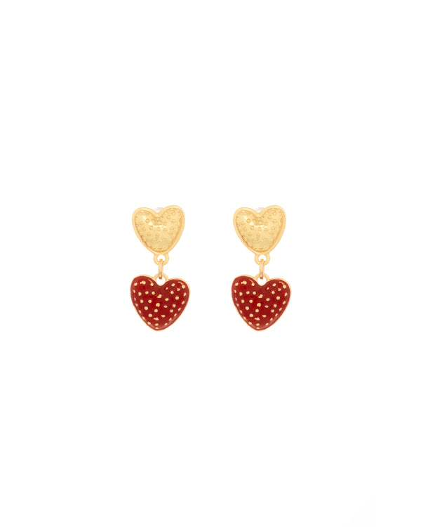 Aretes Duo Corazón By Jose y Cami
