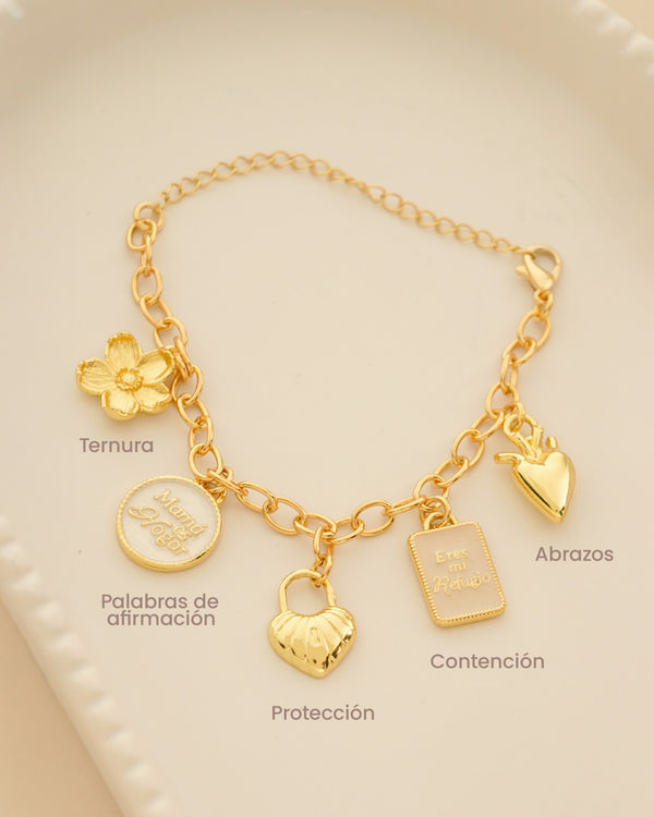 Pulsera Multicharms Mamá + Empaque Especial