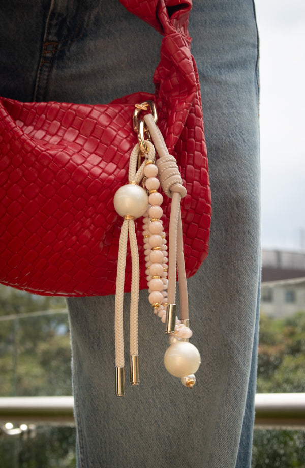 Bag Charm Maxi Perlas