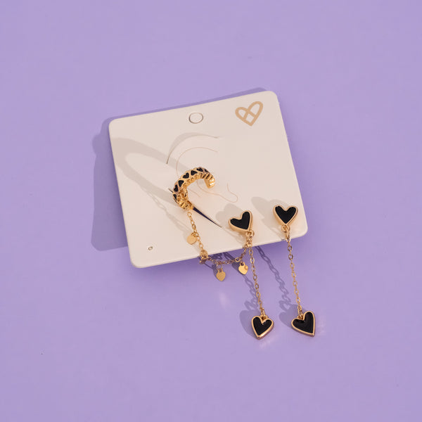 Set De Aretes Corazón