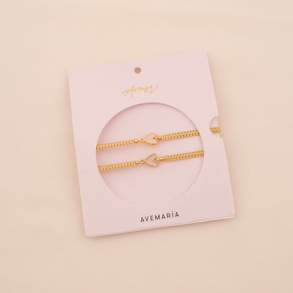 Set X2 Pulseras Amor + Empaque Especial