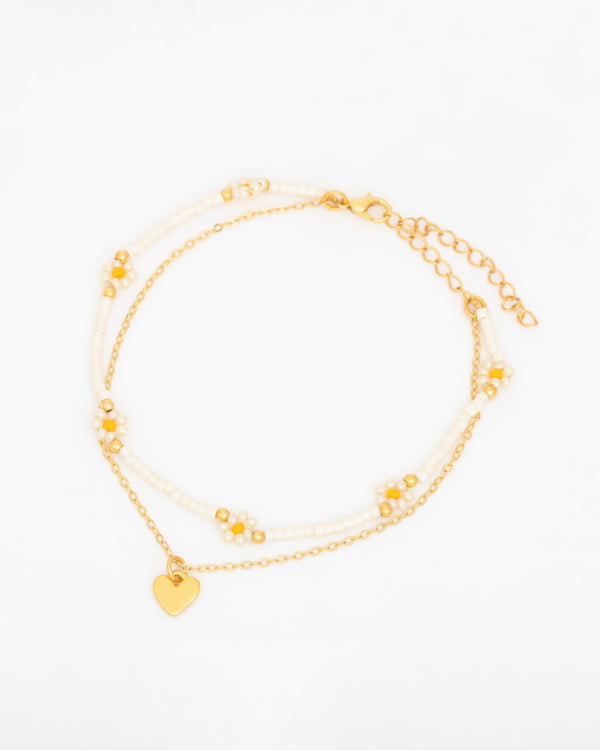 Tobillera Margarita + Aretes