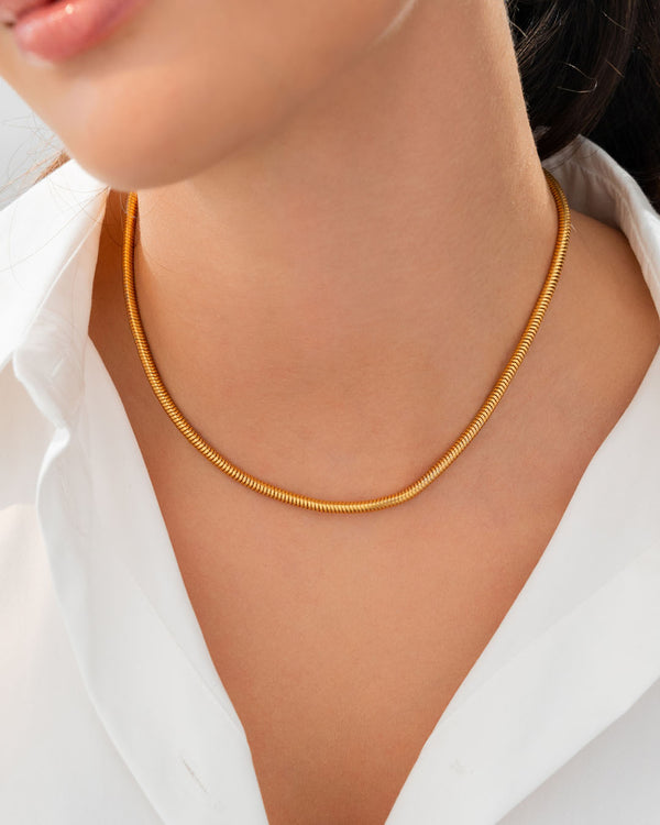 Collar  Cadena Snake Oro