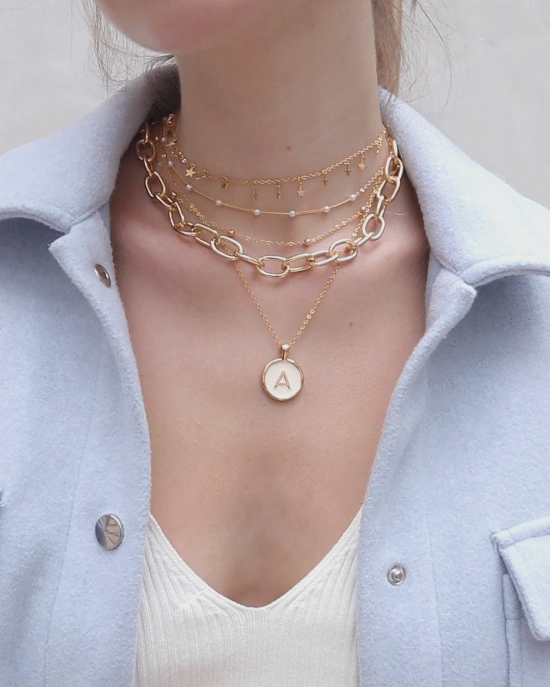 Cadena De Letras + Aretes